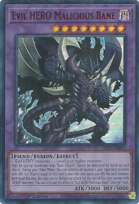 Evil HERO Malicious Bane (Red) [LDS3-EN033] Ultra Rare - Josh's Cards
