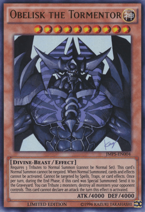 Obelisk the Tormentor [JMPS-EN004] Ultra Rare - Josh's Cards