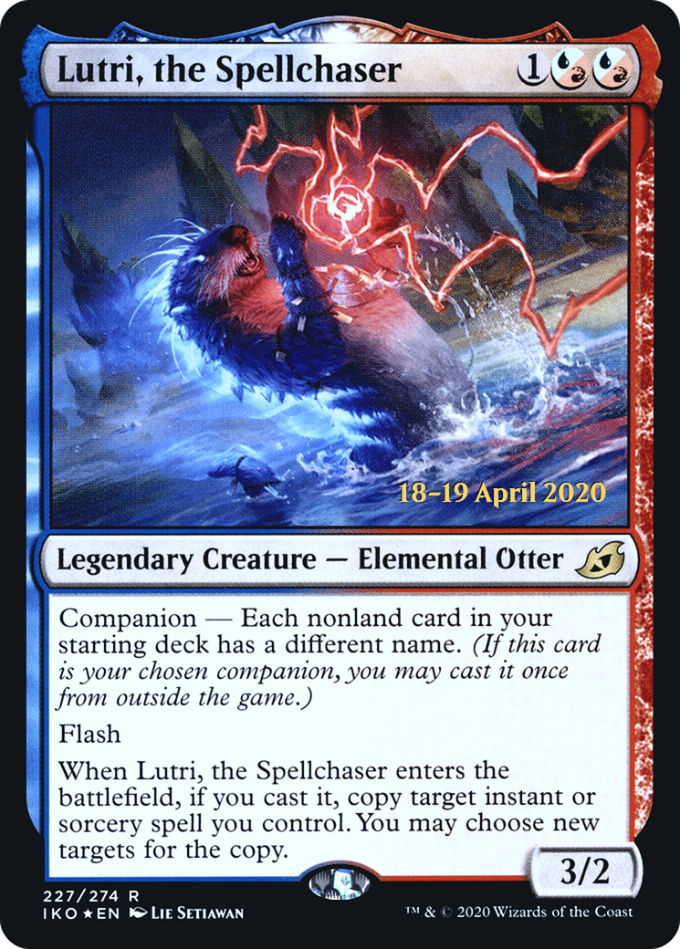 Lutri, the Spellchaser (PRE-227S) - Ikoria: Lair of Behemoths Promos: (companion) Foil