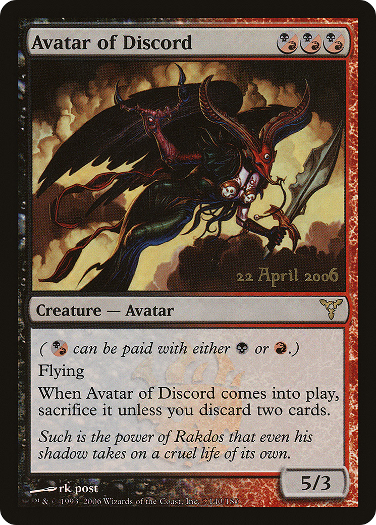Avatar of Discord (PRE-140★) - Dissension Promos Foil