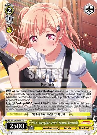 "An Unkeepable Secret" Nanami Hiromachi (BD/W95-E022 C) - BanG Dream! Girls Band Party! 5th Anniversary