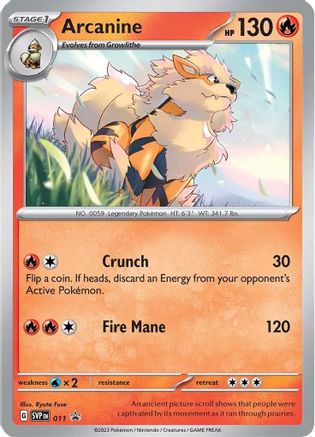 Arcanine 011 - SV Scarlet & Violet Promo Cards Holofoil