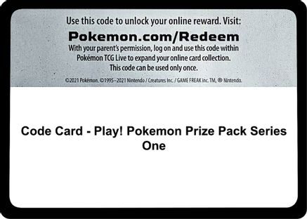 CodeCard Play! Pokemon Prize Pack Series One  - Prize Pack Series Cards