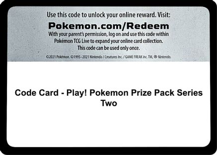 Code Card - Play! Pokemon Prize Pack Series Two [] (Prize Pack Series Cards)