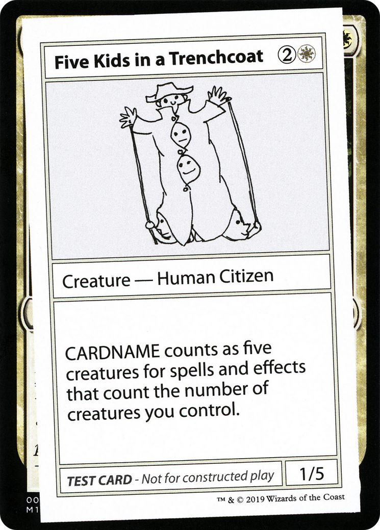 Five Kids in a Trenchcoat (CMB1-005) - Mystery Booster Playtest Cards 2021