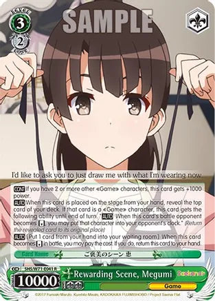 Weiss Schwarz: Rewarding Scene, Megumi - Saekano How to Raise a Boring Girlfriend. flat - Near Mint