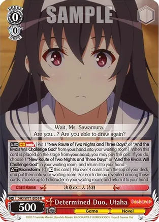 Weiss Schwarz: Determined Duo, Utaha - Saekano How to Raise a Boring Girlfriend. flat - Near Mint