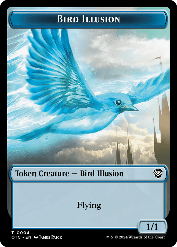 Dragon Elemental // Bird Illusion Double-Sided Token [Outlaws of Thunder Junction Commander Tokens] - Josh's Cards