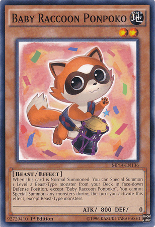 Baby Raccoon Ponpoko [MP14-EN136] Common - Josh's Cards