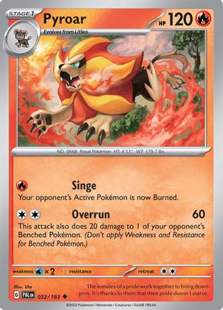 Pyroar [32] (SV02: Paldea Evolved)