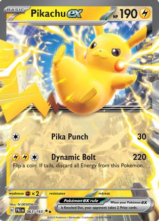 Pikachu ex 063/193 - SV02 Paldea Evolved Holofoil