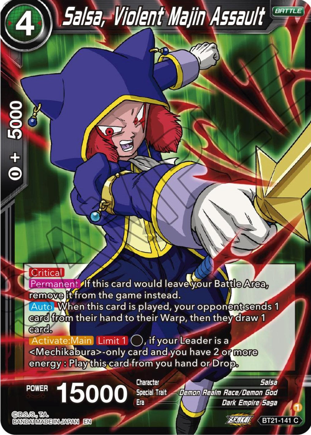 Salsa, Violent Majin Assault (BT21-141) [Wild Resurgence] Parallel Foil