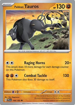 Paldean Tauros [108] (SV02: Paldea Evolved)