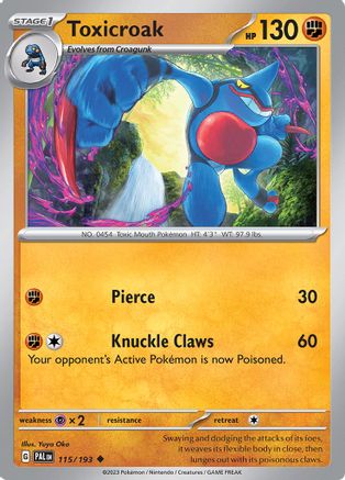 Toxicroak 115/193 - SV02 Paldea Evolved
