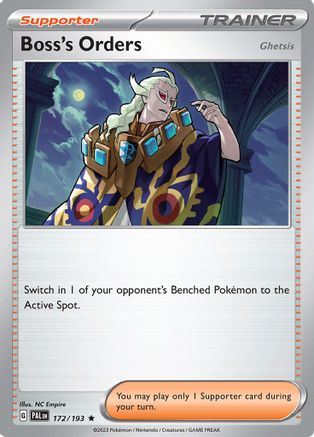 Boss's Orders 172/193 - SV02 Paldea Evolved Reverse Holofoil