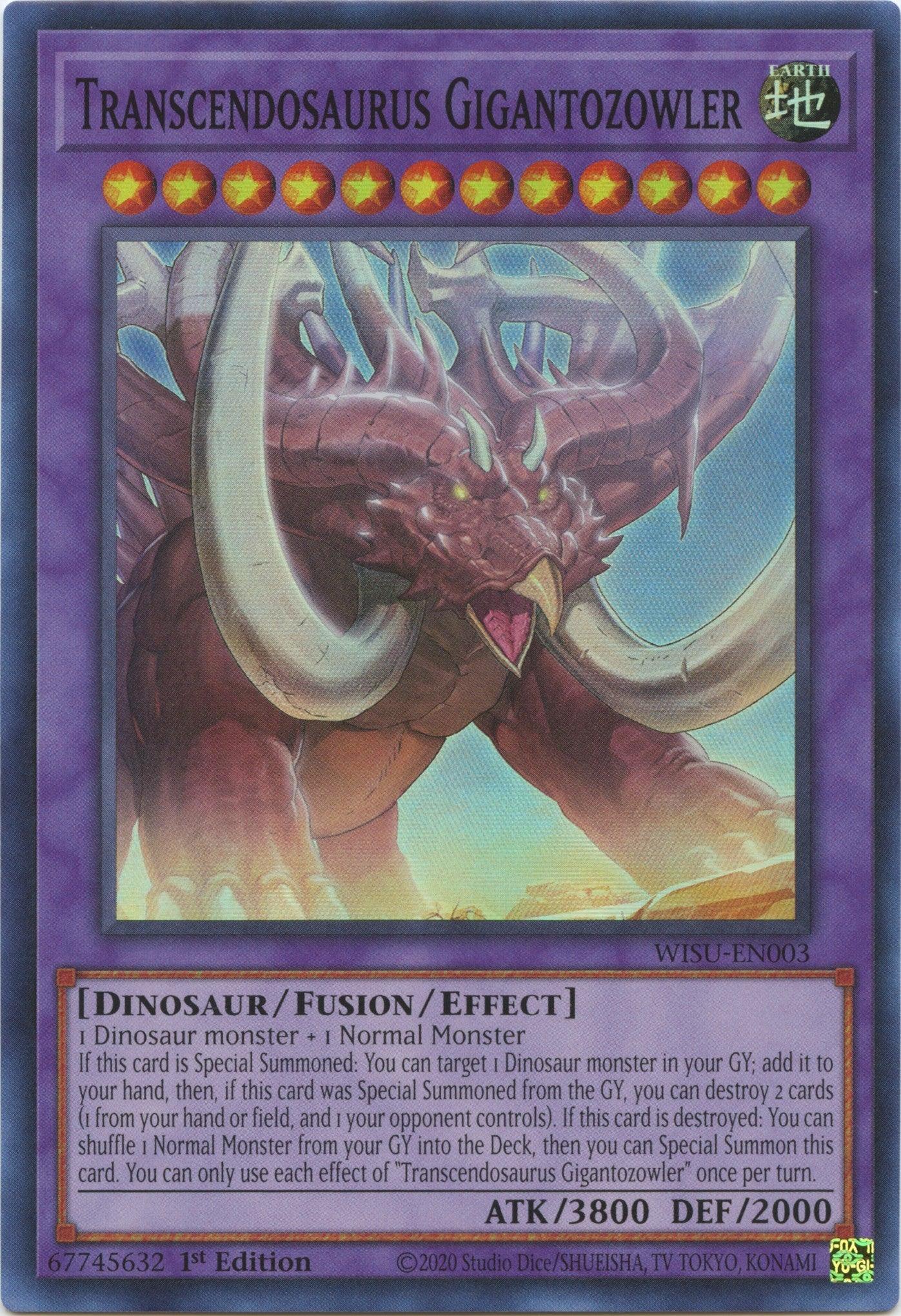 Transcendosaurus Gigantozowler [WISU-EN003] Super Rare - Josh's Cards