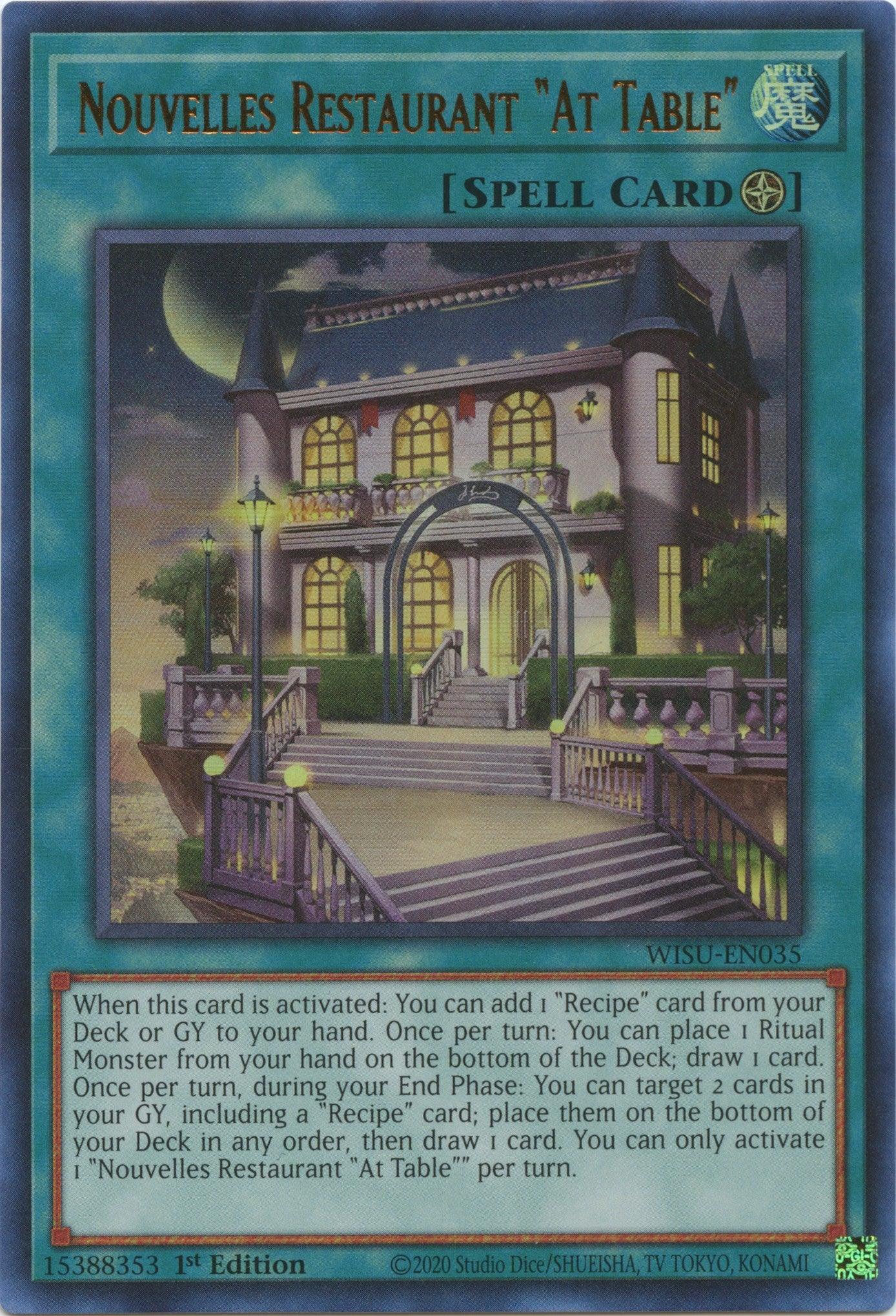 Nouvelles Restaurant "At Table" [WISU-EN035] Ultra Rare - Josh's Cards