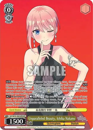 Weiss Schwarz: Unparalleled Beauty, Ichika Nakano (OFR) - The Quintessential Quintuplets Movie - Near Mint