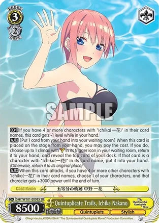 Weiss Schwarz: Quintuplicate Trails, Ichika Nakano (SR) - The Quintessential Quintuplets Movie - Near Mint