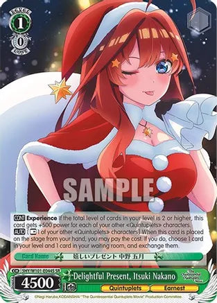 Weiss Schwarz: Delightful Present, Itsuki Nakano (SR) - The Quintessential Quintuplets Movie - Near Mint