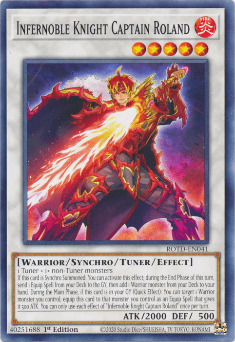Infernoble Knight Captain Roland [ROTD-EN041] Common - Josh's Cards