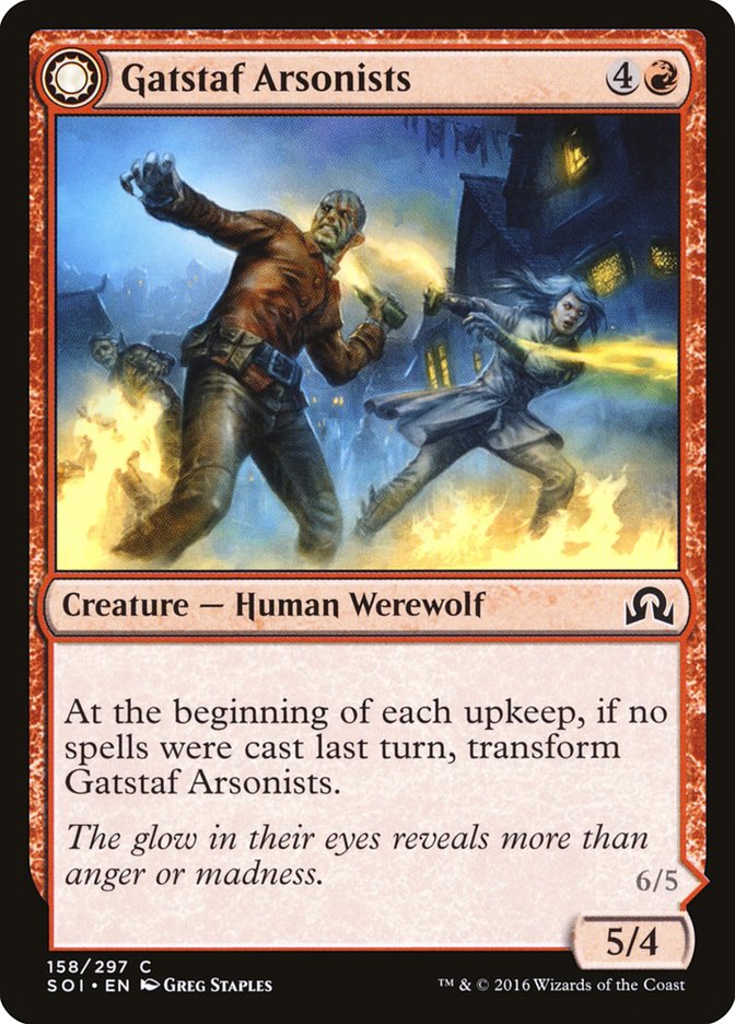 Gatstaf Arsonists // Gatstaf Ravagers (SOI-158) - Shadows over Innistrad: (Double Faced Transform) Foil