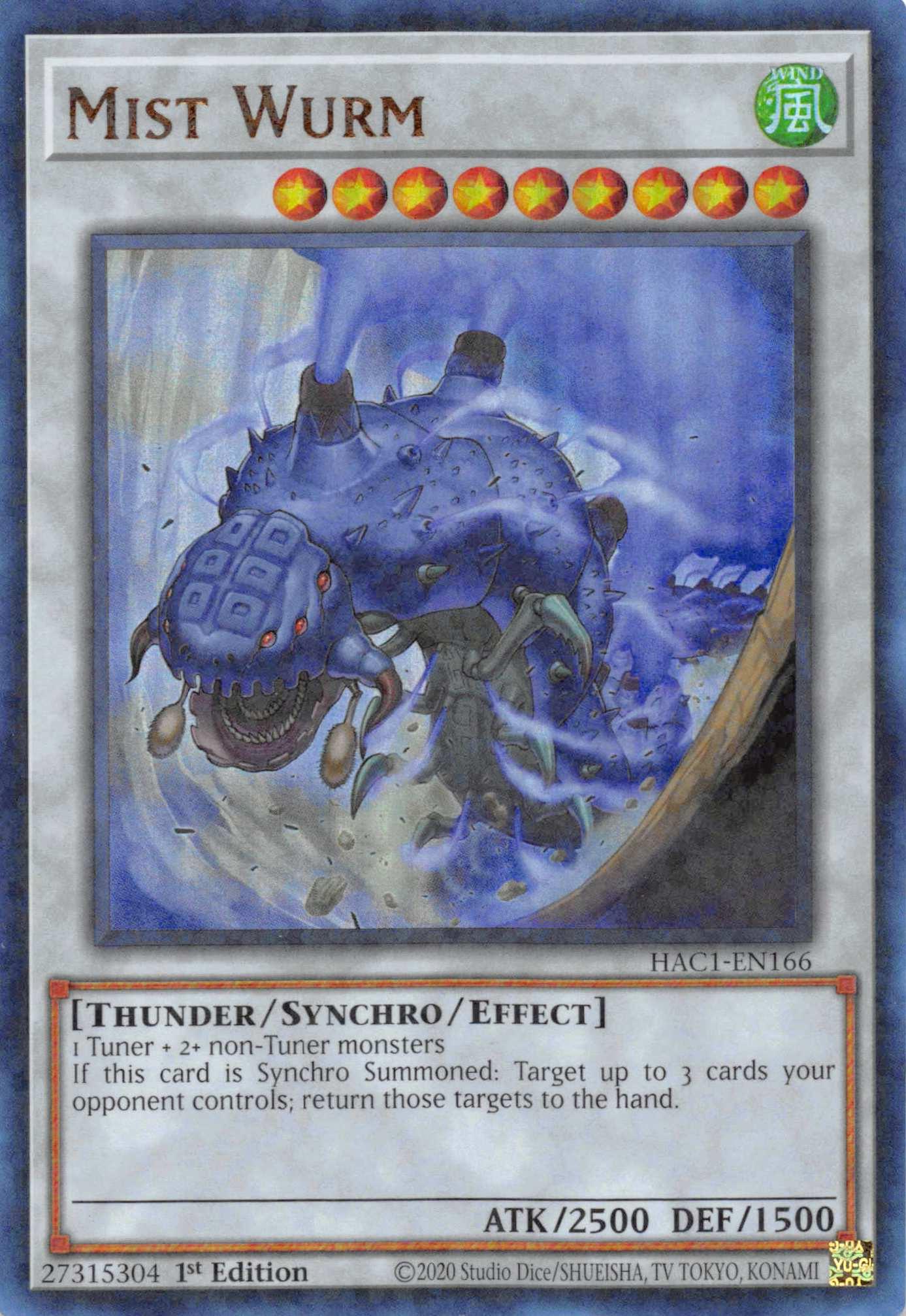 Mist Wurm (Duel Terminal) [HAC1-EN166] Parallel Rare - Josh's Cards