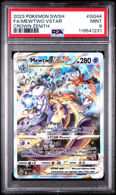 Mewtwo VSTAR Crown Zenith GG44/GG70 PSA 9