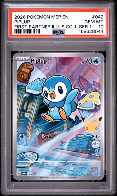 Piplup First Partner Illustration Collection Mega Evolution Promo 042 PSA 10