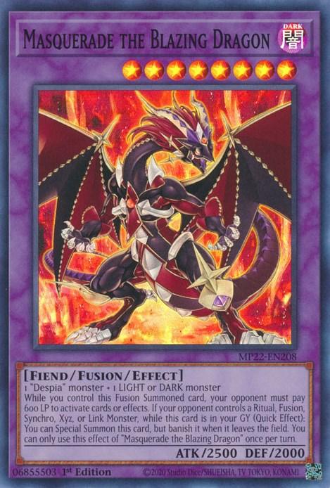 Masquerade the Blazing Dragon [MP22-EN208] Super Rare - Josh's Cards