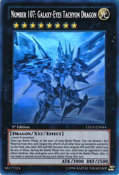Number 107: Galaxy-Eyes Tachyon Dragon [LTGY-EN044] Ghost Rare - Josh's Cards