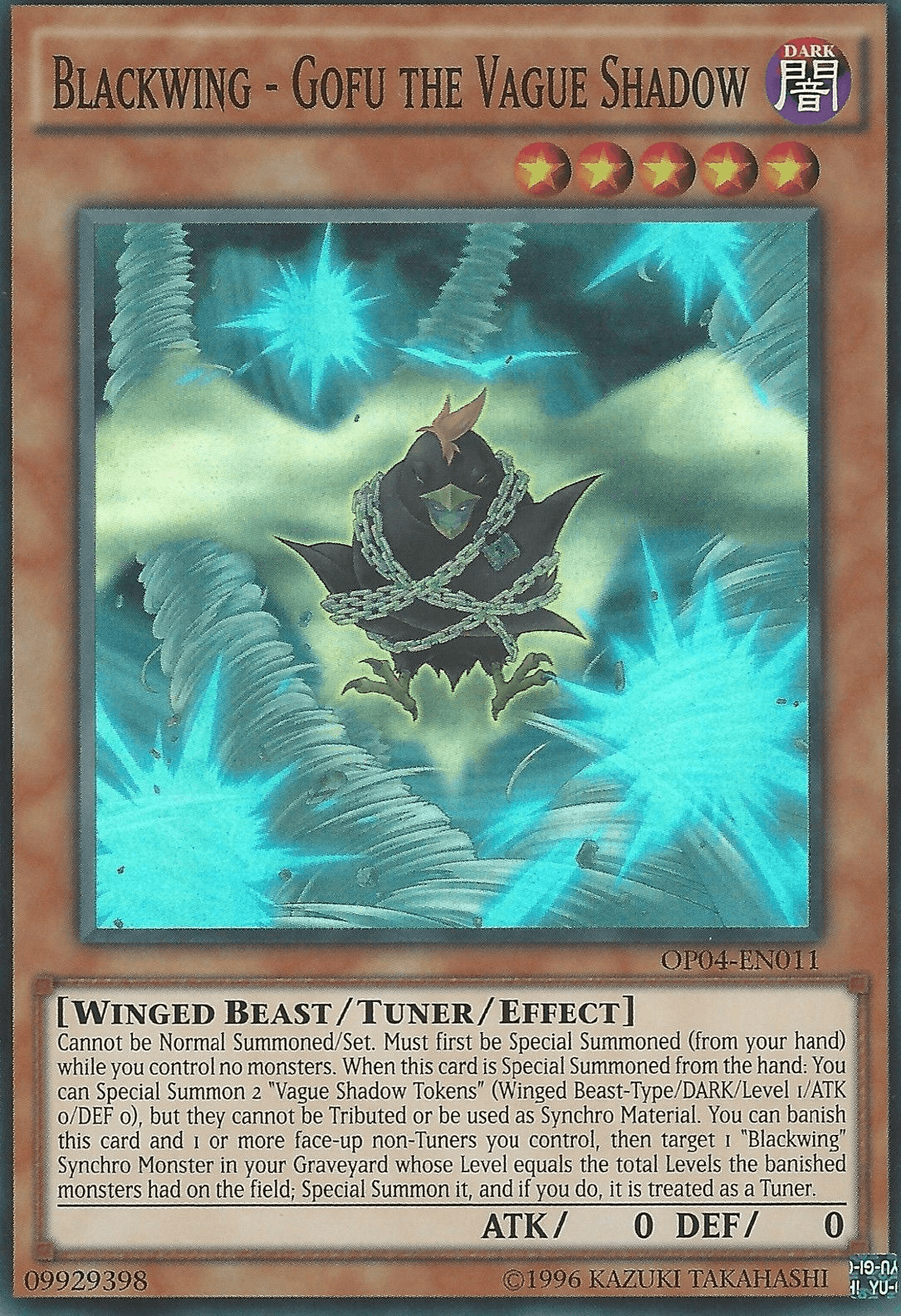 Blackwing - Gofu the Vague Shadow [OP04-EN011] Super Rare - Josh's Cards