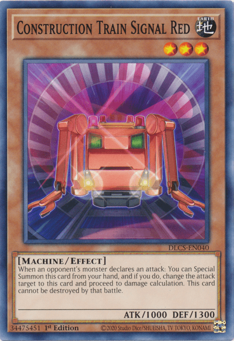 Construction Train Signal Red [DLCS-EN040] Common - Josh's Cards