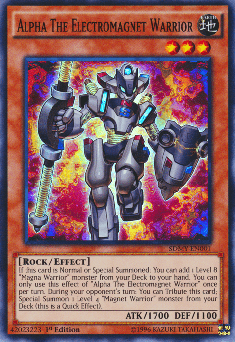 Alpha The Electromagnet Warrior [SDMY-EN001] Super Rare - Josh's Cards