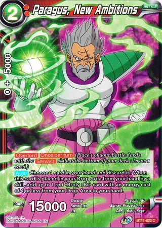 Paragus, New Ambitions (BT11-022) [Vermilion Bloodline 2nd Edition] Parallel Foil
