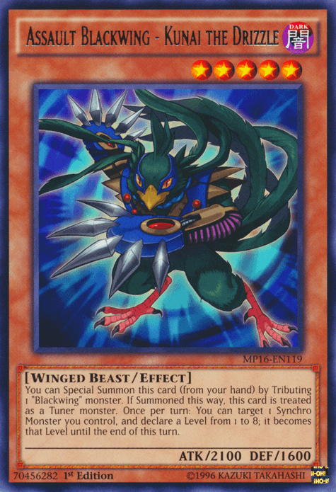 Assault Blackwing - Kunai the Drizzle [MP16-EN119] Rare - Josh's Cards
