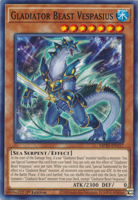 Gladiator Beast Vespasius [MP20-EN157] Common - Josh's Cards