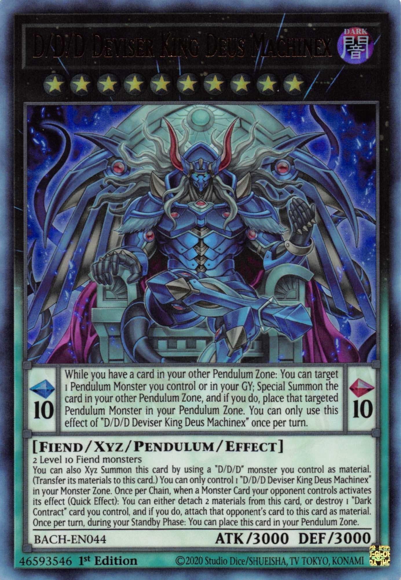 D/D/D Deviser King Deus Machinex [BACH-EN044] Ultra Rare - Josh's Cards
