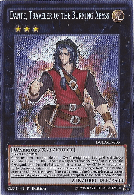 Dante, Traveler of the Burning Abyss [DUEA-EN085] Secret Rare - Josh's Cards