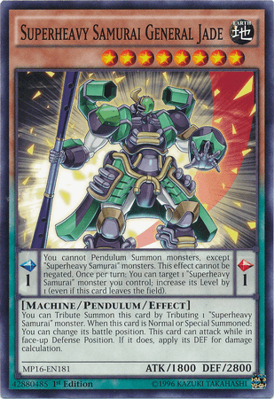 Superheavy Samurai General Jade [MP16-EN181] Common - Josh's Cards
