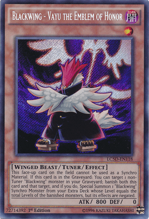 Blackwing - Vayu the Emblem of Honor [LC5D-EN118] Secret Rare - Josh's Cards