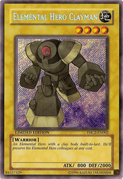 Elemental Hero Clayman [EHC2-EN002] Secret Rare - Josh's Cards