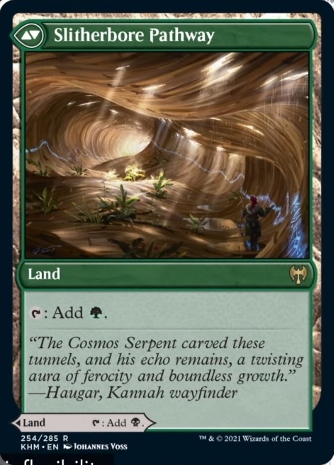 Darkbore Pathway // Slitherbore Pathway (KHM-254) - Kaldheim Foil