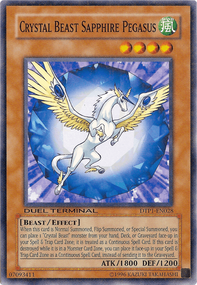 Crystal Beast Sapphire Pegasus [DTP1-EN028] Common - Josh's Cards
