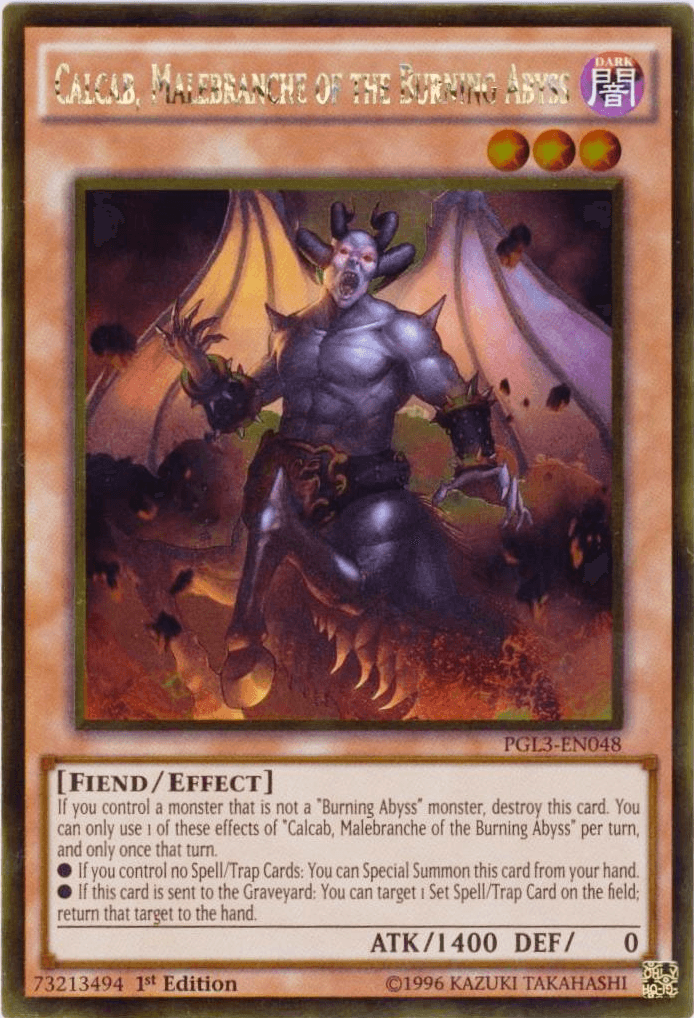 Calcab, Malebranche of the Burning Abyss [PGL3-EN048] Gold Rare - Josh's Cards