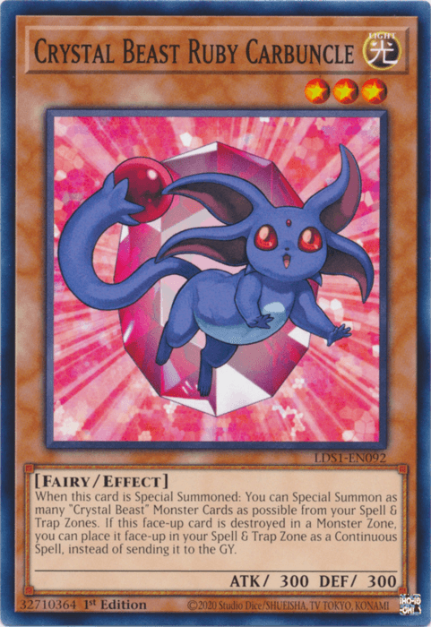 Crystal Beast Ruby Carbuncle [LDS1-EN092] Common - Josh's Cards