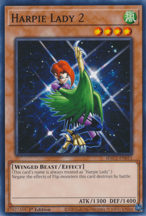 Harpie Lady 2 [HAC1-EN011] Common - Josh's Cards