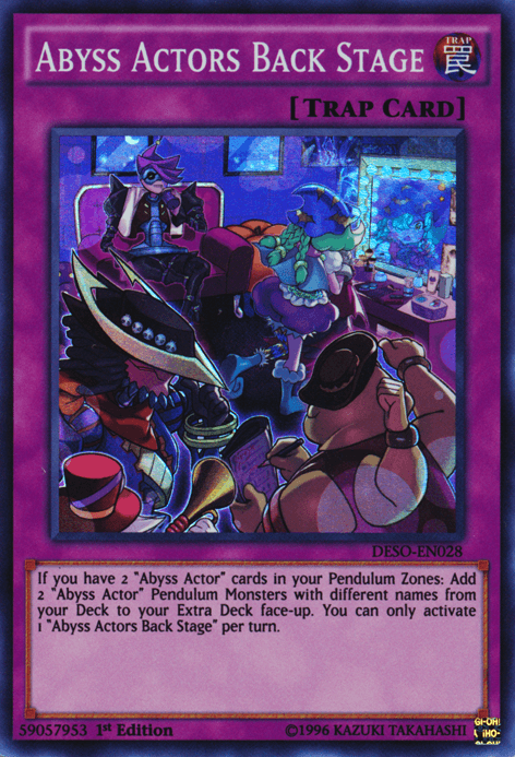 Abyss Actors Back Stage [DESO-EN028] Super Rare - Josh's Cards