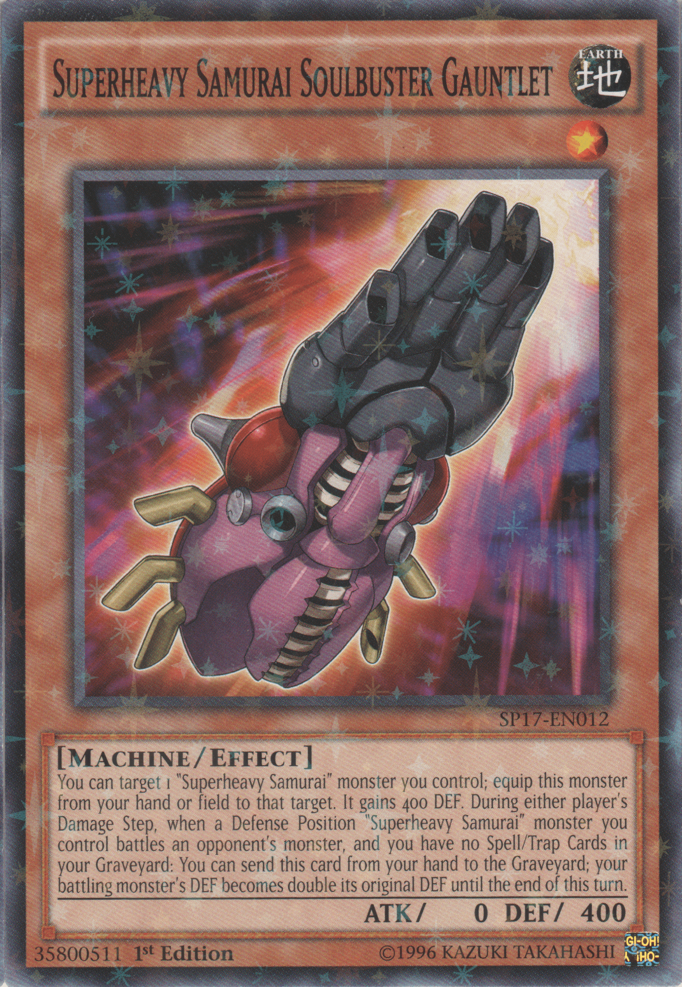 Superheavy Samurai Soulbuster Gauntlet [SP17-EN012] Starfoil Rare - Josh's Cards