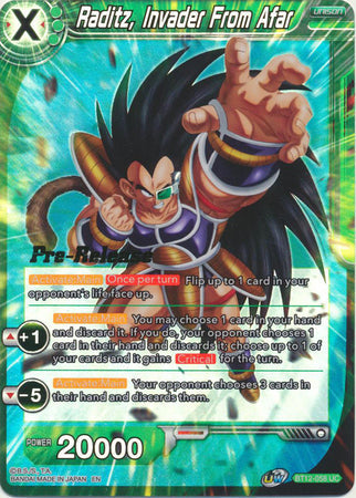 Raditz, Invader From Afar (BT12-058) [Vicious Rejuvenation Prerelease Promos] Parallel Foil